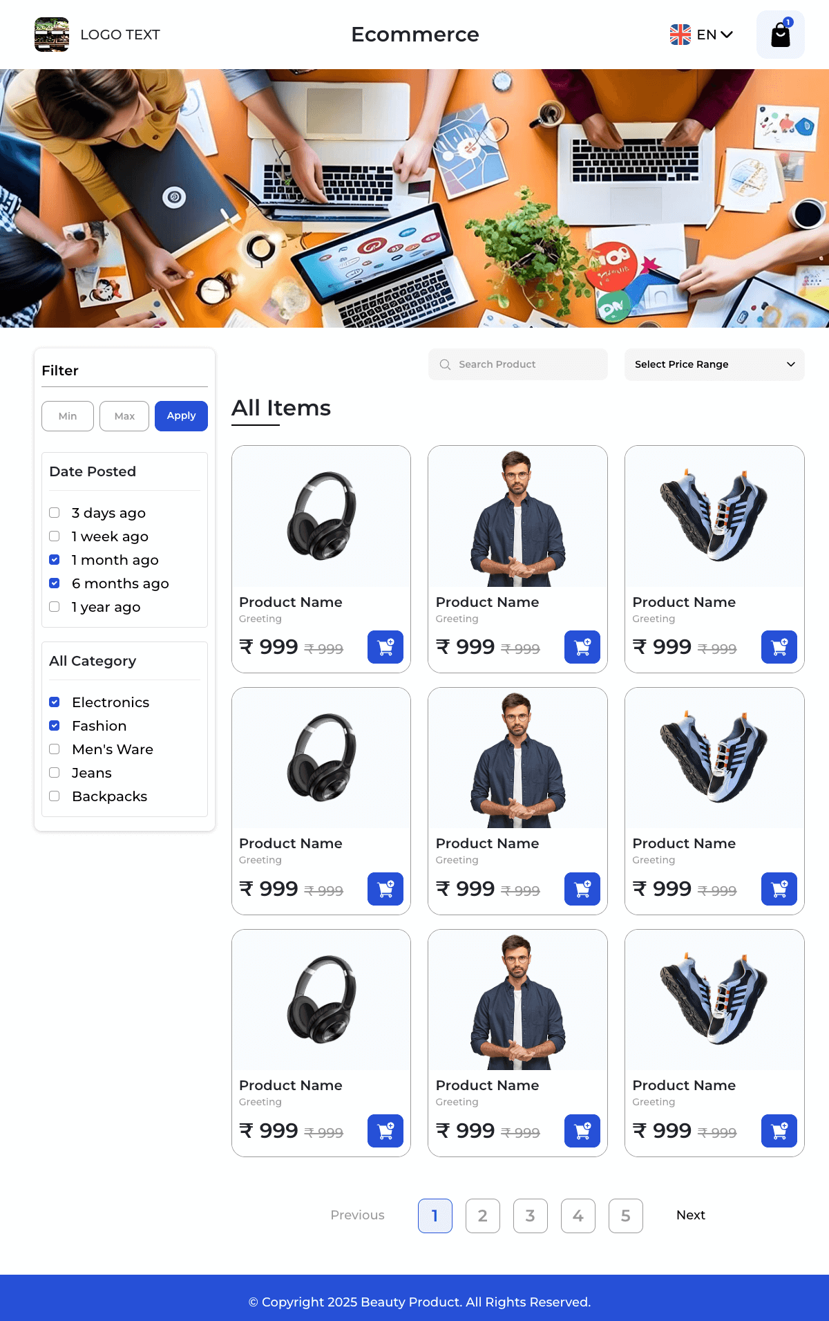 E-commerce WhatsApp Theme